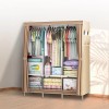 Portable Closet Organizer with Waterproof Cover Storage Shelves Rack Wardrobe