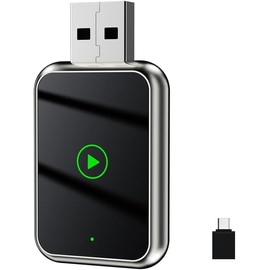 2 in 1 Wireless CarPlay Adapter and Android Auto Adpater, Car Play Wireless Adapter Wired to Wireless Android Auto Adapter USB C/A for Android 11+/iOS 10+ Phone Plug & Play