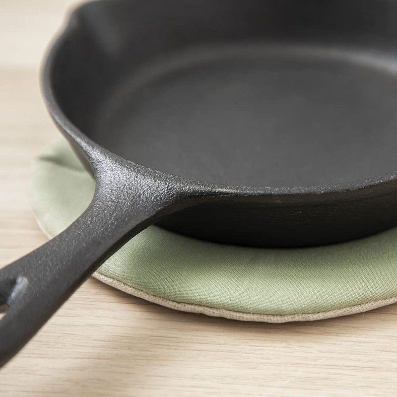 AND NEE (&NE) Round Pot Holder Natural Green 1 piece