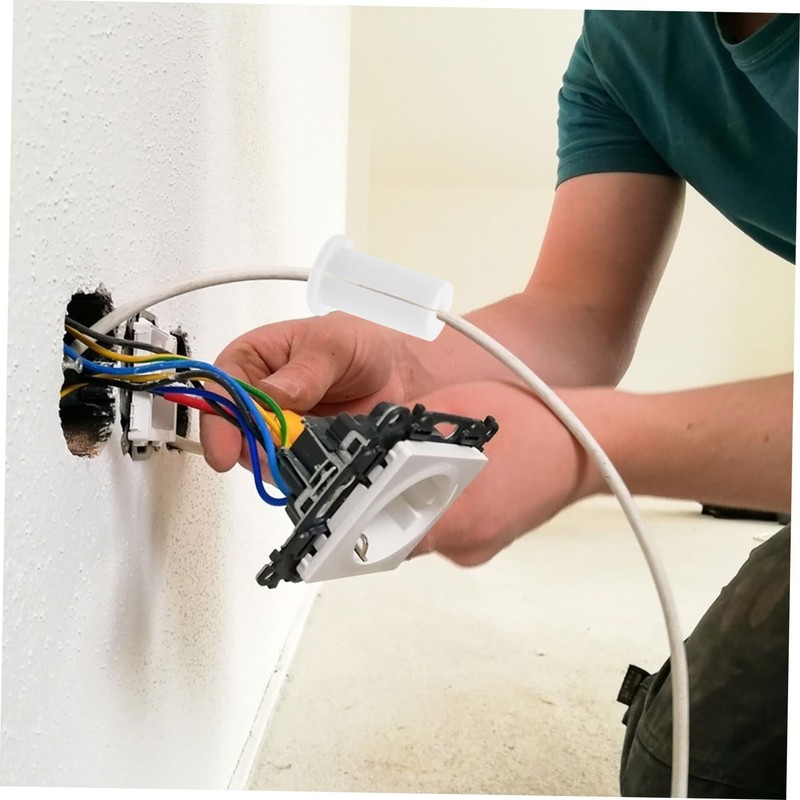 DOITOOL 2pcs Wire Rope Protective Sleeve for Wall Grommets Compatible