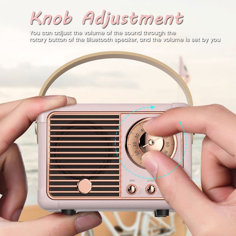 Luckyu Retro Bluetooth Speaker, Vintage Speaker with Old Fashioned Classic