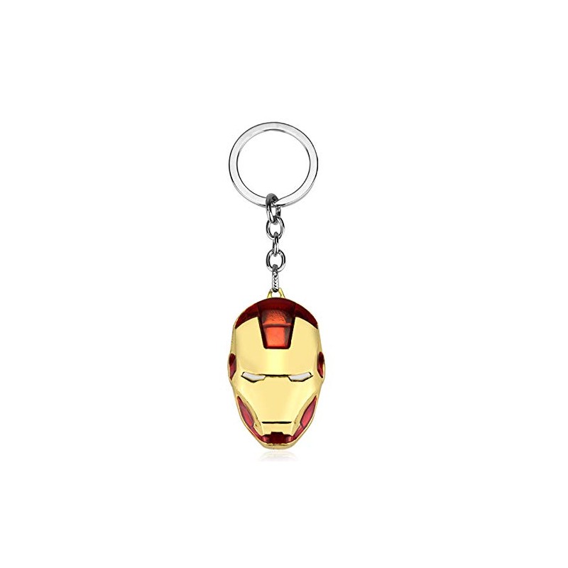 Man of Iron Keyring Metal Super Hero Keychain Mask Comics