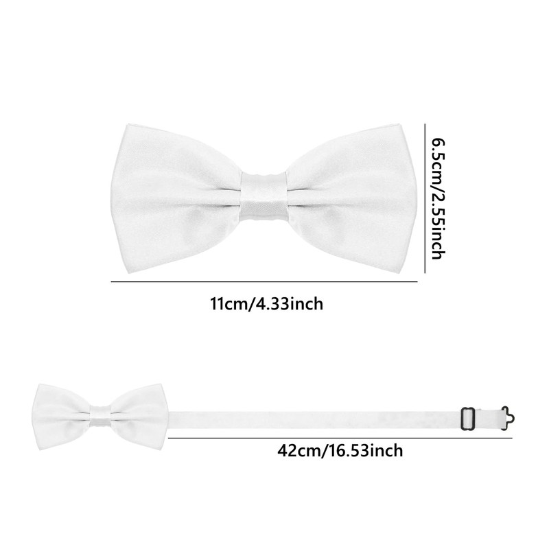CHEERYMAGIC Men's Bow Ties Classic Solid Color Pre-Tied Bow Tie