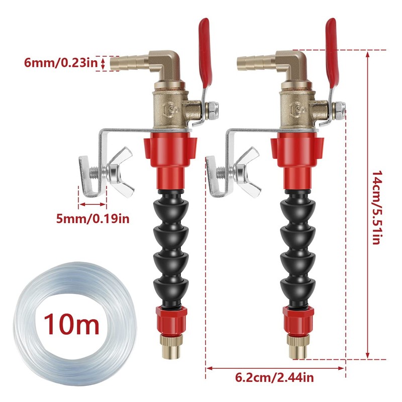 Dust Remover Water Spray Kit for Cutting Machine, 10m Coolant