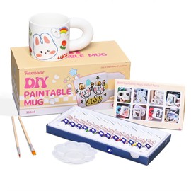 Remione Cups Painting Set, Creative DIY Cups for Painting, Ceramic Set for Adults, Children, Cups Painting Set (Mugx1)