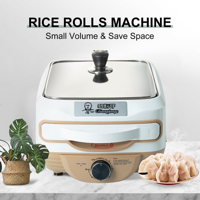 BAISHA Rice Rolls Machine, Hot Dog Steamer and Bun Warmer,