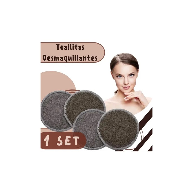 4 Toallas Desmaquillantes Facial Reutilizable Ecológicas
