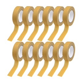 DIAO79NI- 12 Rolls Colored Masking Tape, Colored Painters Tape for Arts and Crafts, 0.6 inch x 15 Yard Drafting Tape, Craft Tape, Labeling Tape, Paper Tape, Colored Tape, Artist Tape (Light Brown)