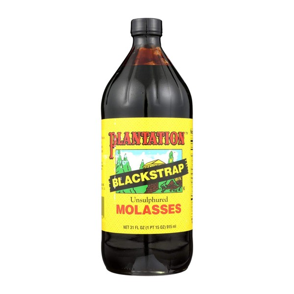 Plantation Blackstrap Unsulphured Molasses, 31 Ounce - 12 per case.12