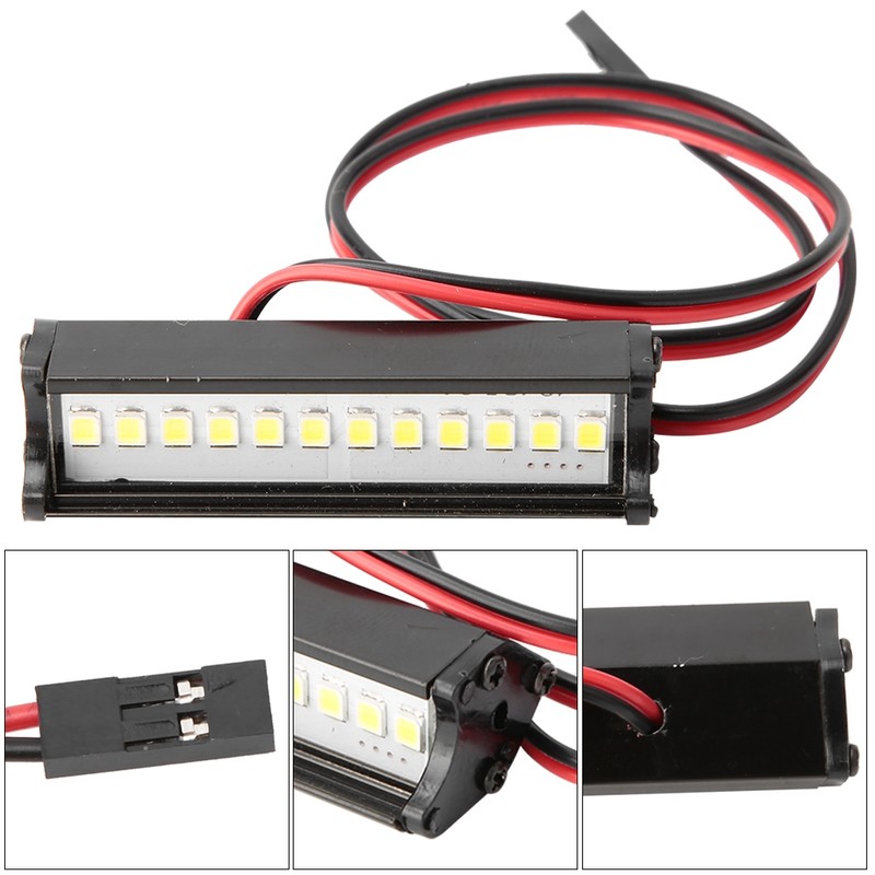 12pcs LED 1/10 RC High Brightness Headlight Model Car Spotlight