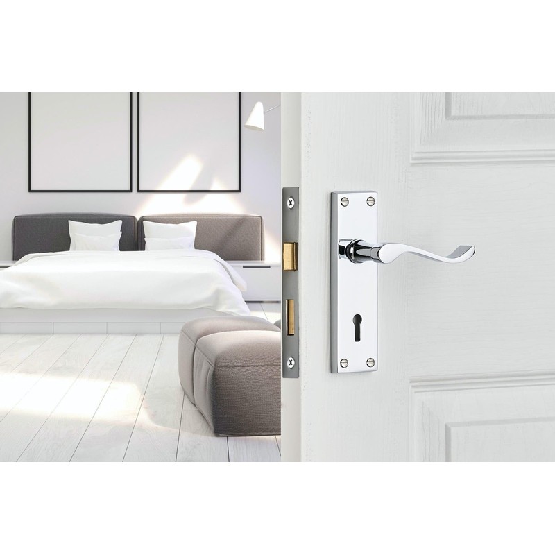 Designer Levers - Victorian Scroll Lever Door Handles - Polished