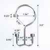 Bathway Shower Curtain Hooks Chrome Shower Curtain Rings, 12 Pcs
