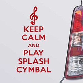 Custom Brother - Keep Calm and Play Splash CYMBAL Pink Car Laptop Wall Bumper Decal Sticker, DesM61