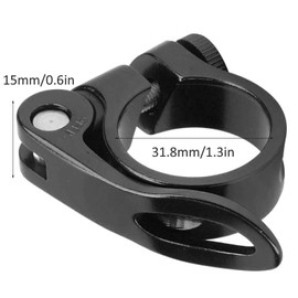 Bike Seat Post Clamp, 27.2mm/ 28.6mm/31.8mm Aluminum Alloy Quick Release Seat Clamp for Road and Mountain Bicycle