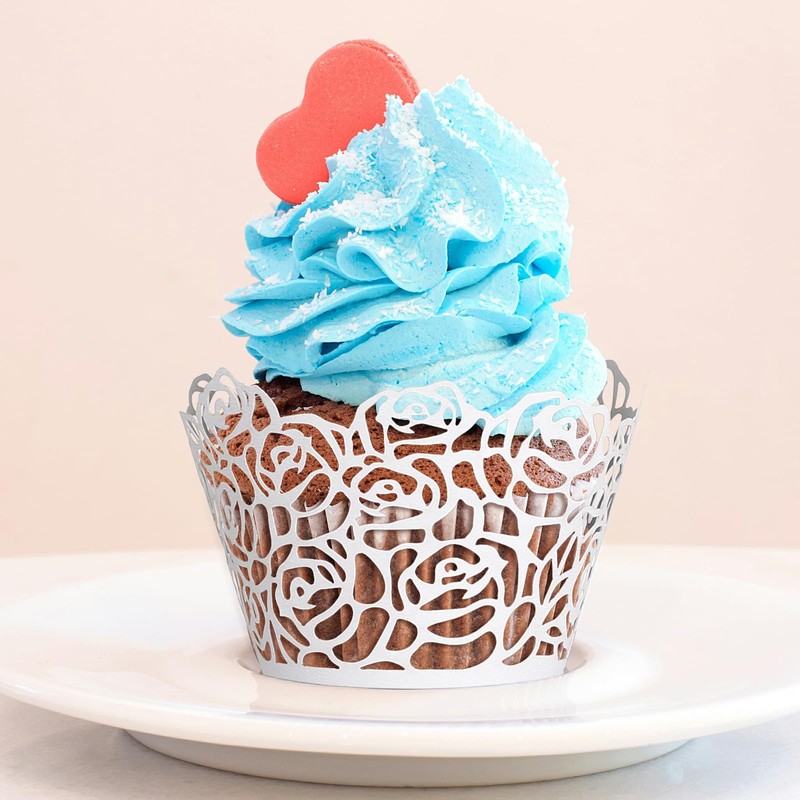 Bäcker & Lecker Cupcake Wrappers Cases 50 Pieces Lace Paper