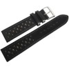 Fluco Shell Cordovan Racing 20mm Black Leather Watch Strap