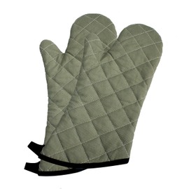 ARCLIBER Oven Mitts Heat Fire Resistant Oven Mitts 425 ° F, Quilted Terry Cloth Cotton Soft Lining Oven Gloves, Extra Long Kitchen Mittens for Cooking Baking