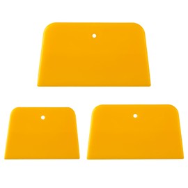 Bojueshaw 6pcs Ultra Soft Trapezoid Squeegee Set,Car Body Filler Spreaders,Flexible Plastic Scraper Tools for Car Window Tinting,DIY & Repair