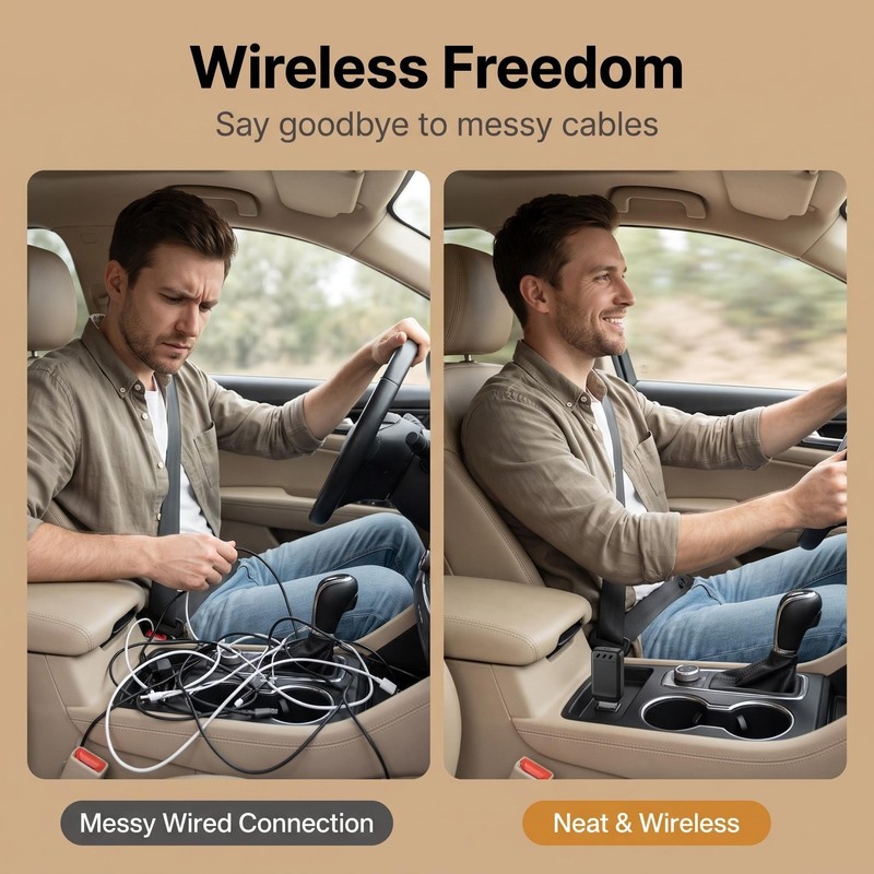 BUTIFYLIFE Wireless Carplay Adapter Mini 2 in 1 Wireless Carplay
