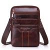 Xieben Leather Shoulder Crossbody Travel Bag for Men Women, #02redbrown