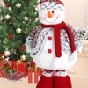 Retractable Standing Snowman Doll Toy Christmas Decoration for Birthday Festival