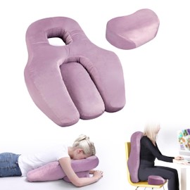 Daneey 2N1 BBL Pillow After Surgery for Sleeping + Back Support Pillow Set Convertible Face Down Pillow for Sleeping, Face Down Foam Butt Pillow for Sitting & Back Cushion Set for Driving