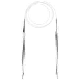 21-Piece Circular Knitting Needles Set 1 Circular Knitting Needles 5.0 mm 100 cm Long, 20 Locking Stitch Marker Steel Circular Needles with Flexible Cable, Metal Fixed Circular Knitting Pins for