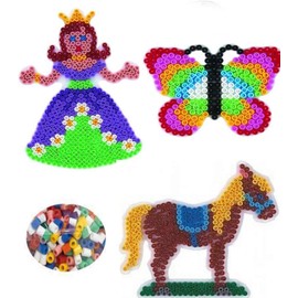 Hama Midi Ironing Beads 3 Pin Plates in Bag 5 mm Various Designs