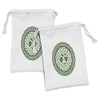 Ambesonne Celtic Fabric Pouch Set of 2, Illustration of Celtic