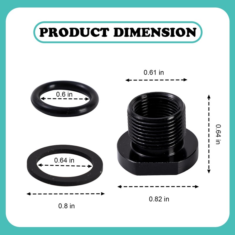 Rislobx 2 Pack 1/2 * 28 ID to 5/8 *