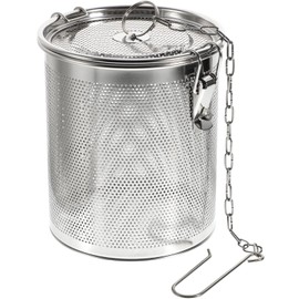 Hemoton Stainless Steel Tea Ball Infuser Large Capacity Tea Strainer Infuser Cooking Strainer Basket Seasoning Strainer with Extended Chain Hook for Brew Loose Leaf Tea, Silver 5.5x5.9inch