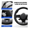 Funda Para Volante Fibra Carbono Cuero Vacuno Forma Redonda