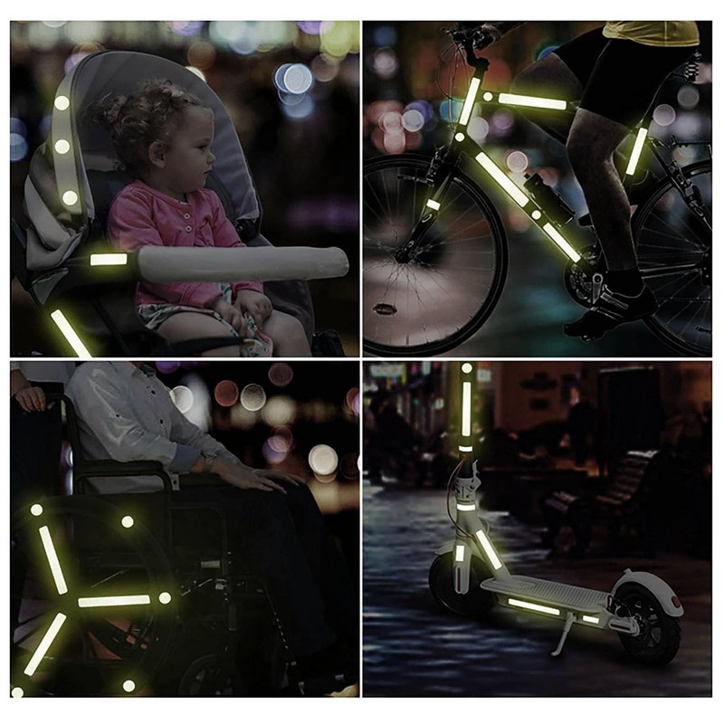 RHXWFDG 84Pcs Safety Reflective Stickers Kit Protect Warning Reflective Stickers