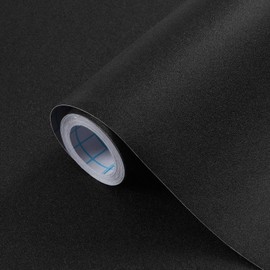 Heroad 17.7” x 118” Peel and Stick Wallpaper Matte Black Contact Paper for New Environmentally Friendly Materials Thickening Upgrade Increase Stomata Wallpaper for Countertops Bathroom Kitchen