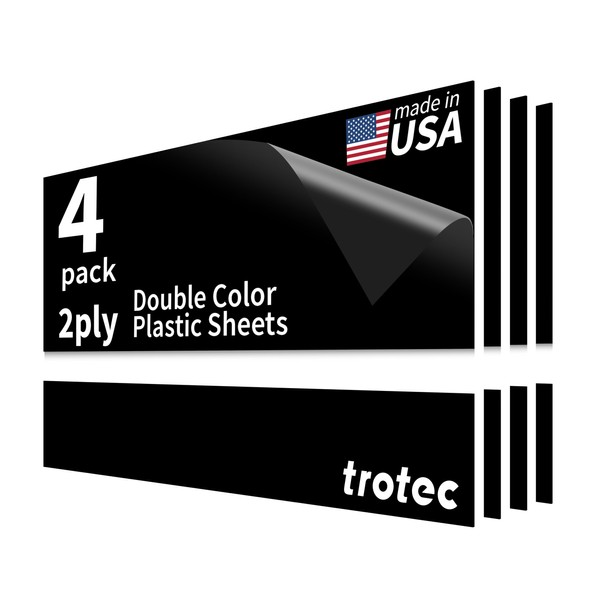 Trotec TroLase | 12"x24"x1/8", 4 Pcs | Black/White | 2