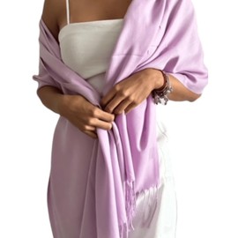 MIAKRAFTS Women's Scarf Pashmina Shawls and Wraps for Events Gifts Evening Dress Shawl (Lavender)