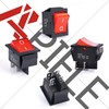 APIELE 3Pcs 2 Position Rocker Toggle Switch ON/Off AC 125V/20A