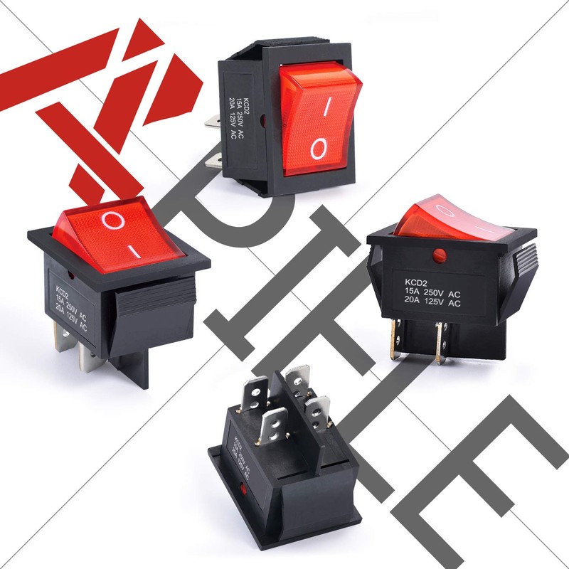 APIELE 3Pcs 2 Position Rocker Toggle Switch ON/Off AC 125V/20A