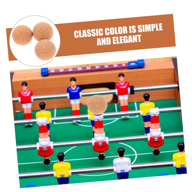 CIYODO 5Pcs Cork Balls for Foosball Table Wooden Game Balls