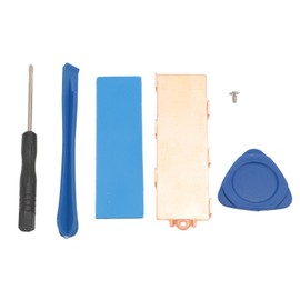 Laptop NVMe M.2 Heatsink with Nano Thermal Pad, Heat Sink Copper for 2280 M2 SSD Laptop 2pcs Professional Efficient Heat Dissipation Brass Kits