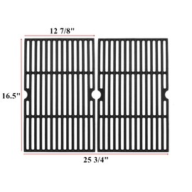 16.5 Inch Cooking Grates for Kenmore 4 Burner 146.16197211, 146.16198211, 146.34461410, 146.1001651 Gas Grill, Cast Iron Grill Cooking Grids, 2 Pack