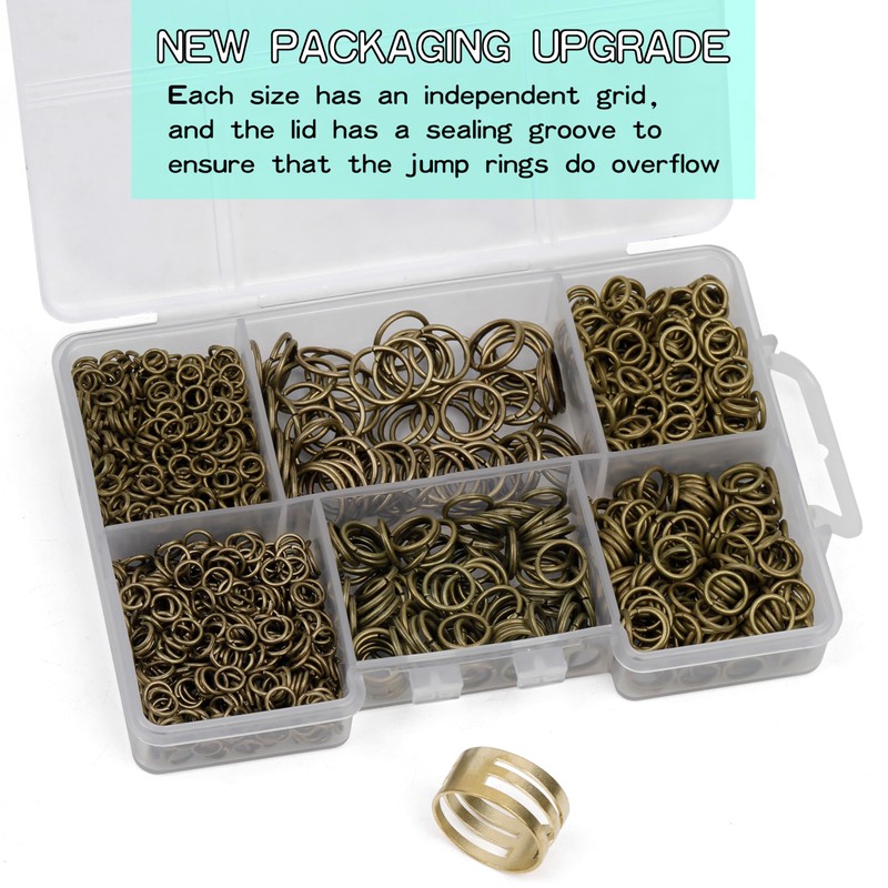 GMMA Red Copper Jump Rings for Jewelry Making 6 Sizes