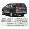 4Pc Set Denali Yukon Emblems Fender Door Rear Tailgate Letters