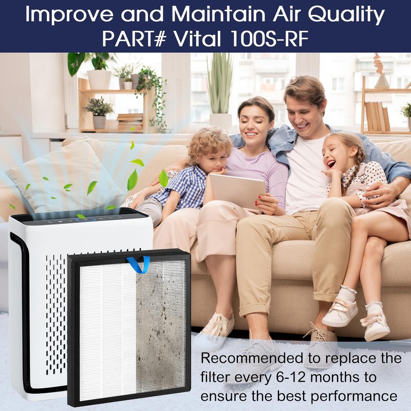 Vital 100s HEPA Replacement Filter Compatible with LEVOIT Vital 100S