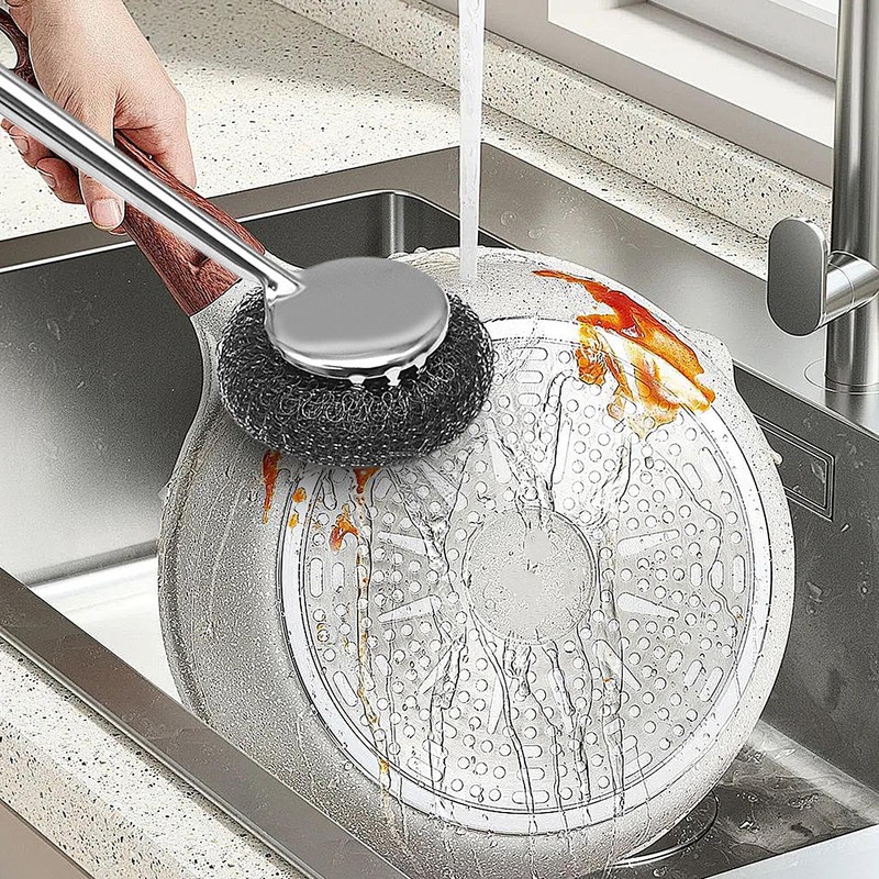 Steel Wool Scrubber - High-Density Polishing Stainless Steel Scrubbing Pads