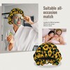 Yellow Sunflower Satin Sleeping Cap For Women Double-Layer Bonnet For