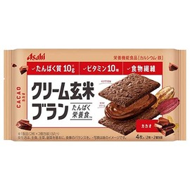 Asahi Food & Healthcare Asahi Food Cream Brown Rice Bran Cacao 2.5 oz (72 g) x 6 Bags x 2 Cases