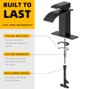 Ryuwanku Bathroom Faucet Matte Black Modern Waterfall Bathroom Sink Faucet