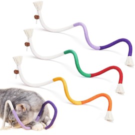 TKWINKT 3 PCS Cat Chew Toy Catnip Toys for Cats 27.5in Interactive Cat Toy for Indoor Cats Kitten Teething Toys