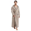 FashGudim 400g Mens Plush Robe with Hood Full Length Winter